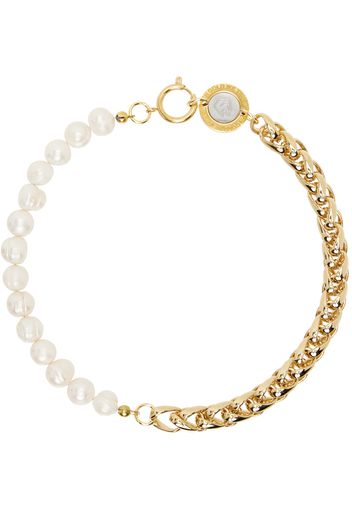 IN GOLD WE TRUST PARIS Gold Chain Pearl Necklace