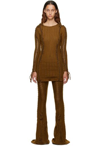 Isa Boulder SSENSE Exclusive Brown Minidress