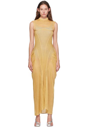 Isa Boulder Yellow Whisky Maxi Dress