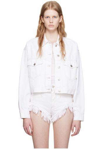 Isabel Marant Etoile White Tadia Denim Jacket