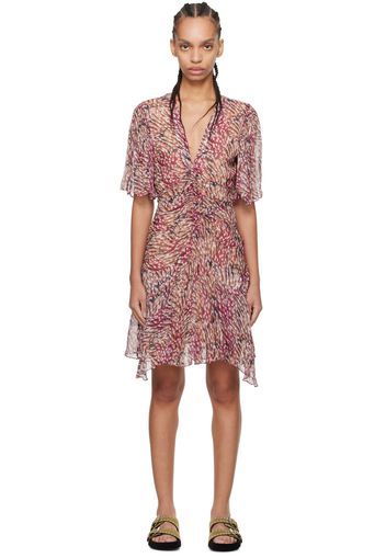 Isabel Marant Etoile Beige & Pink Vivienne Minidress