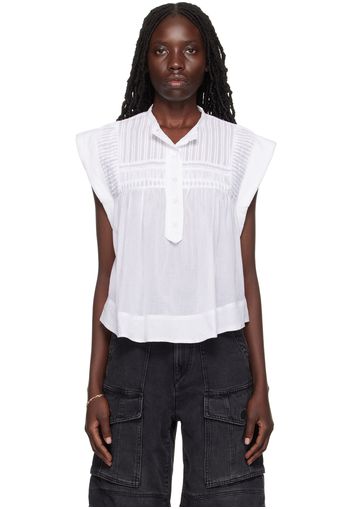 Isabel Marant Etoile White Leaza Blouse