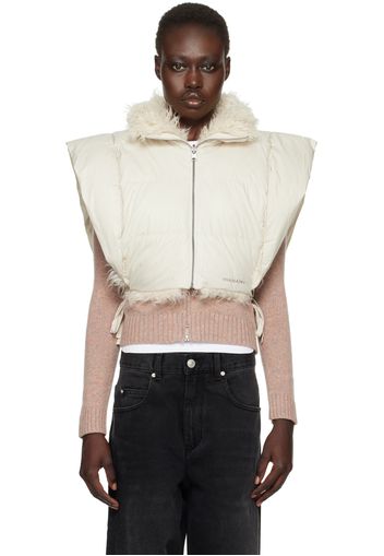 Isabel Marant Etoile Beige Reversible Hoodiali Vest