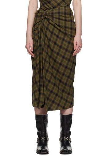 Isabel Marant Etoile Khaki Tijuana Midi Skirt