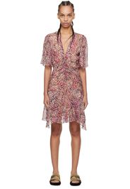 Isabel Marant Etoile Beige & Pink Vivienne Minidress