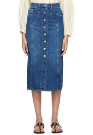 Isabel Marant Etoile Blue Vandy Denim Midi Skirt