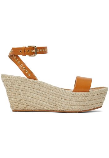 Isabel Marant Tan Messer Wedge Sandals