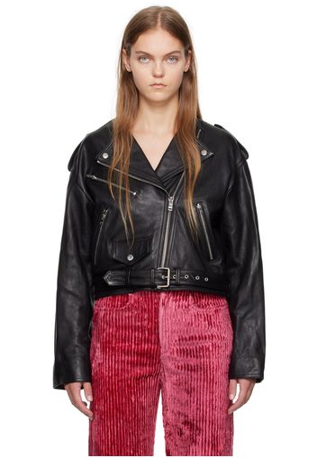 Isabel Marant Black Audric Leather Jacket