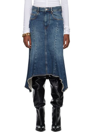 Isabel Marant Blue Nyda Denim Midi Skirt