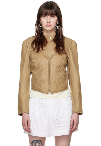 Isabel Marant Tan Alexandra Leather Jacket