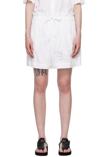 Isabel Marant White Hidea Shorts