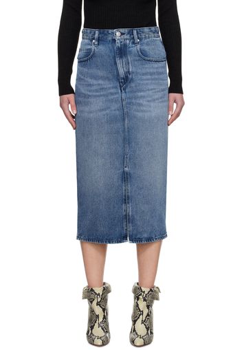 Isabel Marant Blue Tilauria Denim Midi Skirt