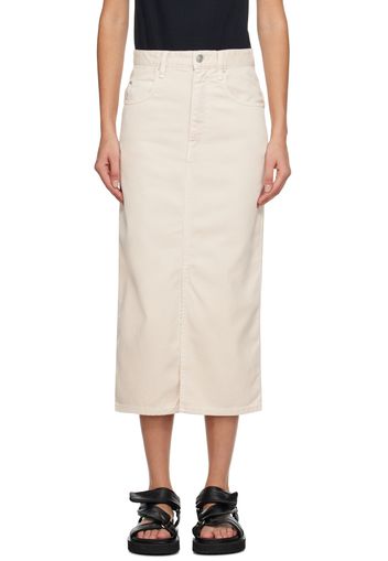 Isabel Marant Off-White Tilauria Denim Midi Skirt