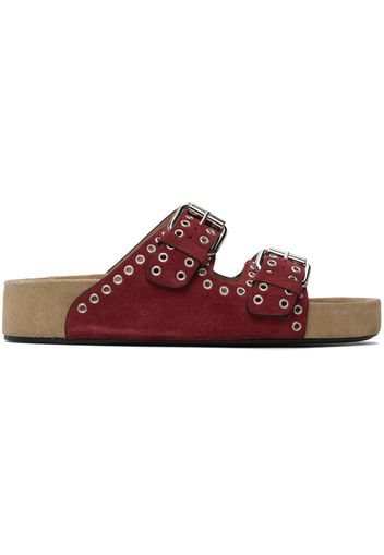 Isabel Marant Red Lennyo Buckle Sandals