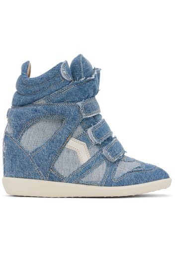 Isabel Marant Blue Bekett Denim Sneakers