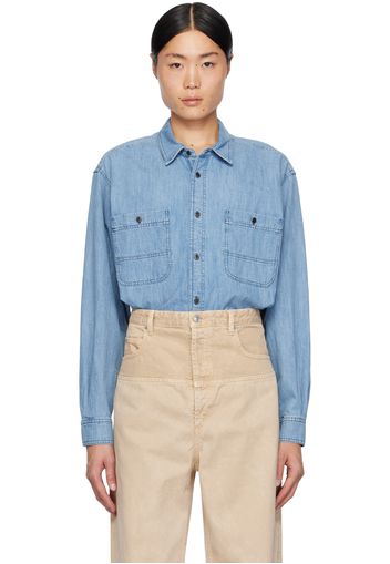 Isabel Marant Blue Vhelynton Denim Shirt