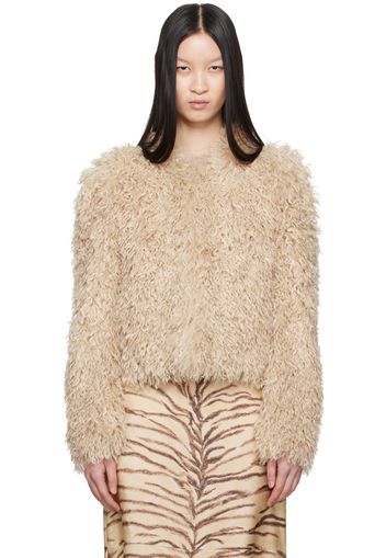 Isabel Marant Off-White Faustine Faux-Fur Jacket