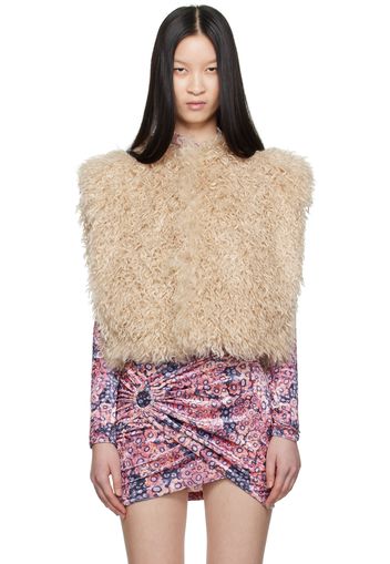 Isabel Marant Off-White Florana Faux-Fur Vest