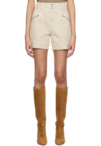 Isabel Marant Beige Candice Denim Shorts