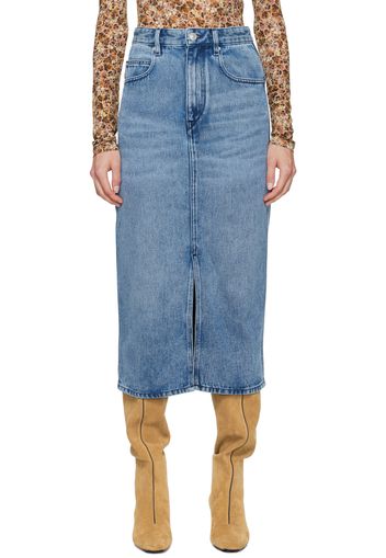 Isabel Marant Blue Tilauria Denim Midi Skirt