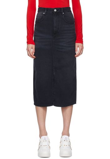 Isabel Marant Gray Tilauria Denim Midi Skirt