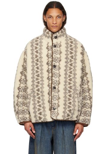 Isabel Marant Beige Madeo Faux-Shearling Jacket