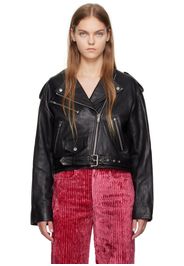 Isabel Marant Black Audric Leather Jacket