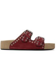 Isabel Marant Red Lennyo Buckle Sandals