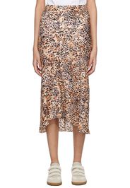 Isabel Marant Beige & Black Lisanne Midi Skirt