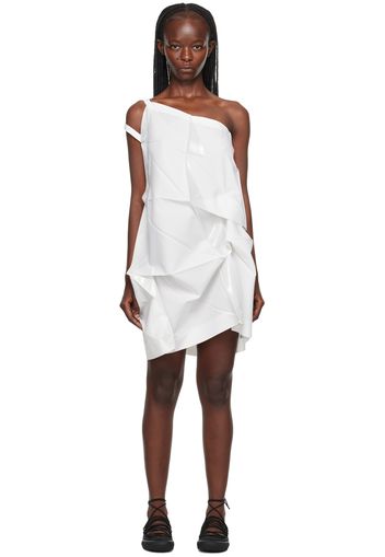 132 5. ISSEY MIYAKE White Standard Minidress