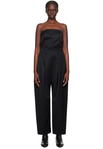 ISSEY MIYAKE Black Wool Wide-Leg Jumpsuit