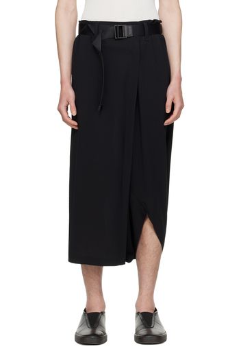 132 5. ISSEY MIYAKE Black Seamless Bottoms Basic Trousers