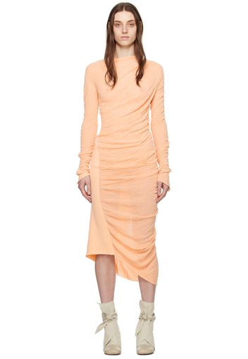 ISSEY MIYAKE Orange Ambiguous Midi Dress