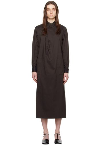 ISSEY MIYAKE Brown Strap Midi Dress