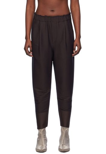 ISSEY MIYAKE Brown Pinstripe Lounge Pants