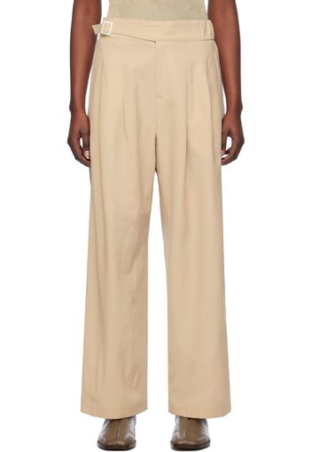 ISSEY MIYAKE Beige Ease Trousers