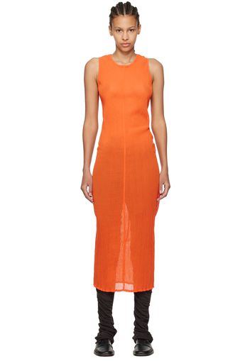 ISSEY MIYAKE Orange Karami Maxi Dress