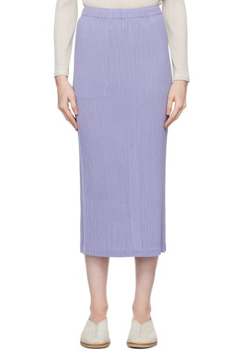 ISSEY MIYAKE Blue Hatching Midi Skirt