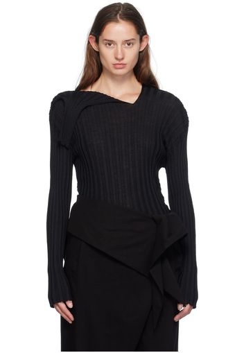 ISSEY MIYAKE Black Sparkling Merino Rib Sweater