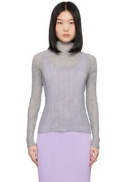 ISSEY MIYAKE Gray Twist June Turtleneck