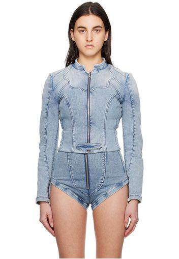 J6 Blue Faded Denim Jacket