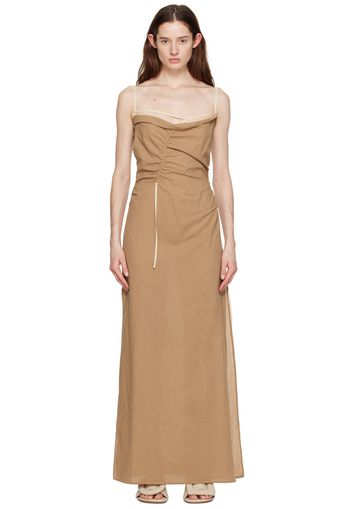 Jacquemus Tan 'La Robe Gaua' Maxi Dress