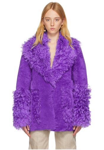 Jacquemus Purple Le Papier 'La Veste Piobbu' Shearling Coat