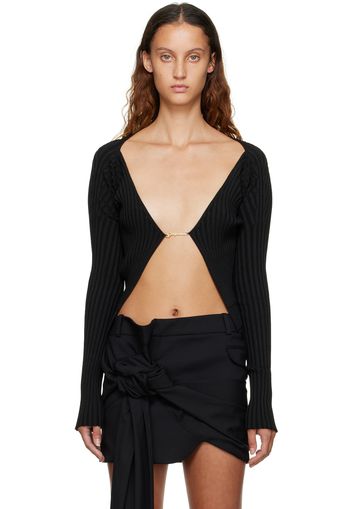 Jacquemus Black 'La maille Pralù' Cardigan