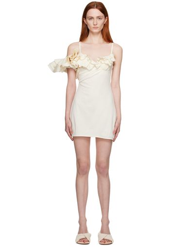 Jacquemus White Le Raphia 'La Robe Duna' Minidress