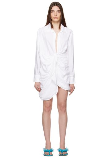 Jacquemus White Le Papier 'La Robe Bahia' Minidress