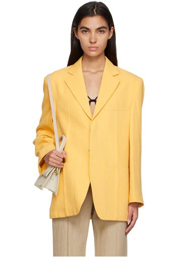 Jacquemus Yellow Le Raphia 'La Veste d'Homme' Blazer