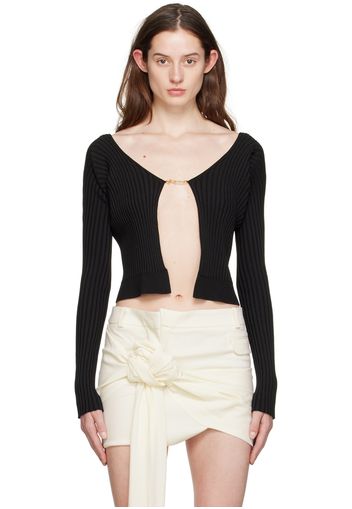 Jacquemus Black Le Papier 'La Maille Pralu Longue' Cardigan