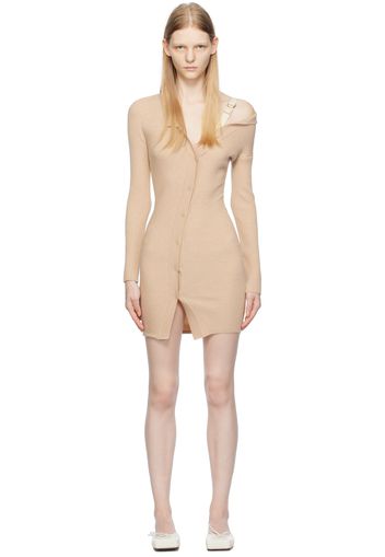 Jacquemus Beige Le Chouchou 'La Robe La Maille Colin' Minidress