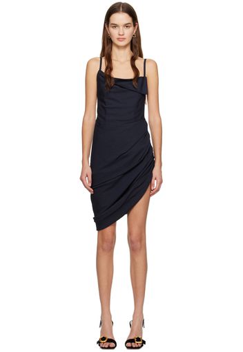 Jacquemus Navy 'La robe Saudade' Minidress